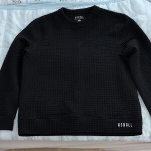 Nobull Quilted Crewneck Sweatshirt Black Men's Large